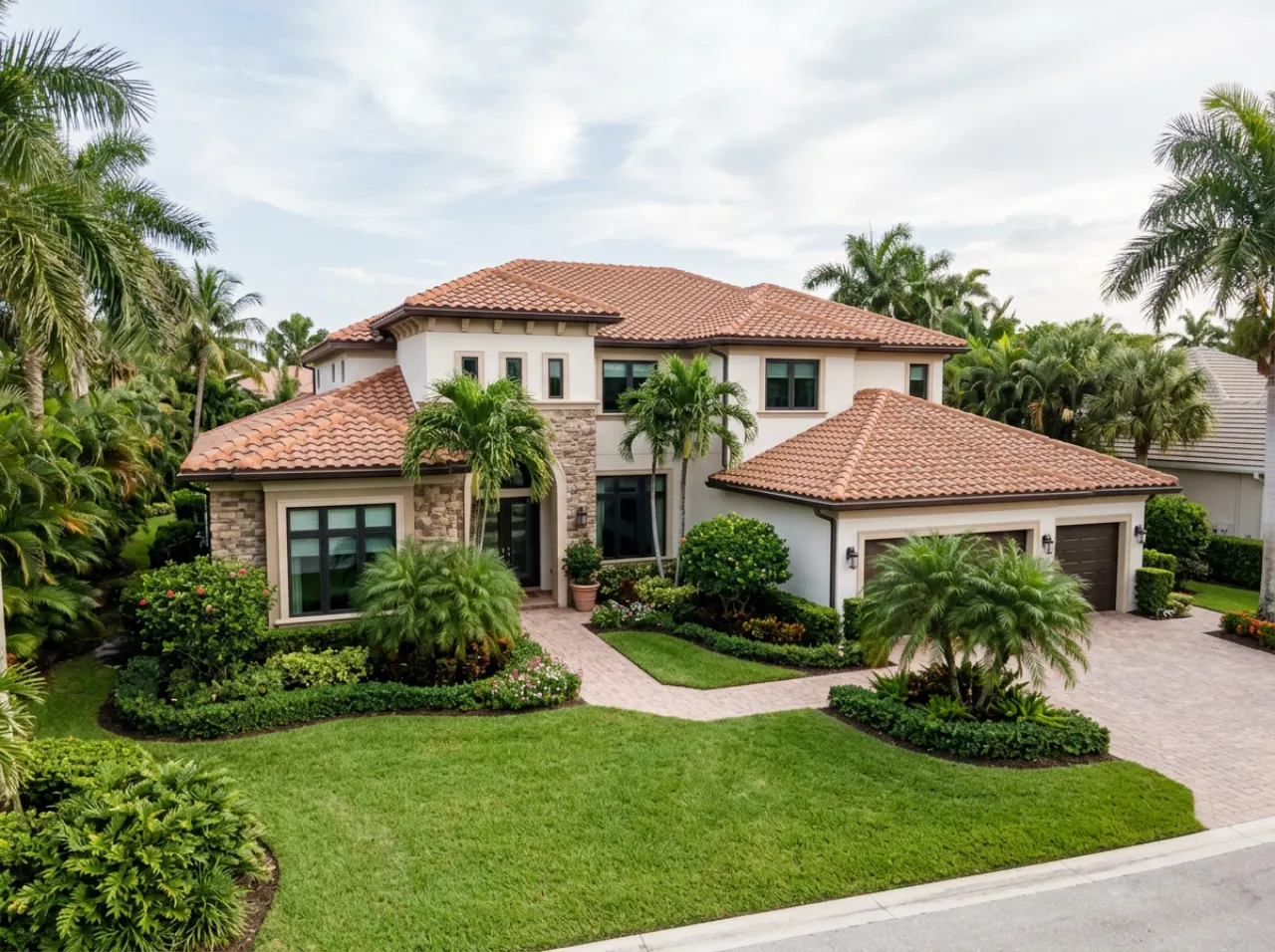 Upscale tile-roof home in Boca Raton, FL
