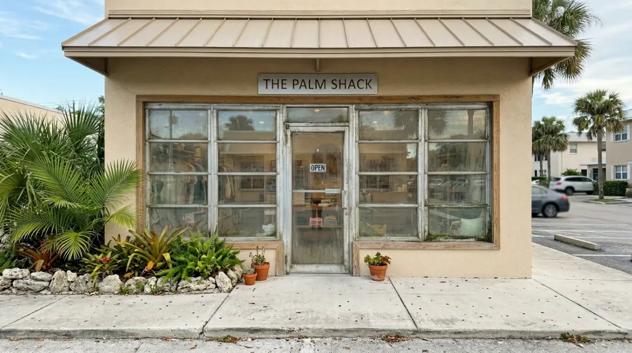 Before: old dated, dirty storefront