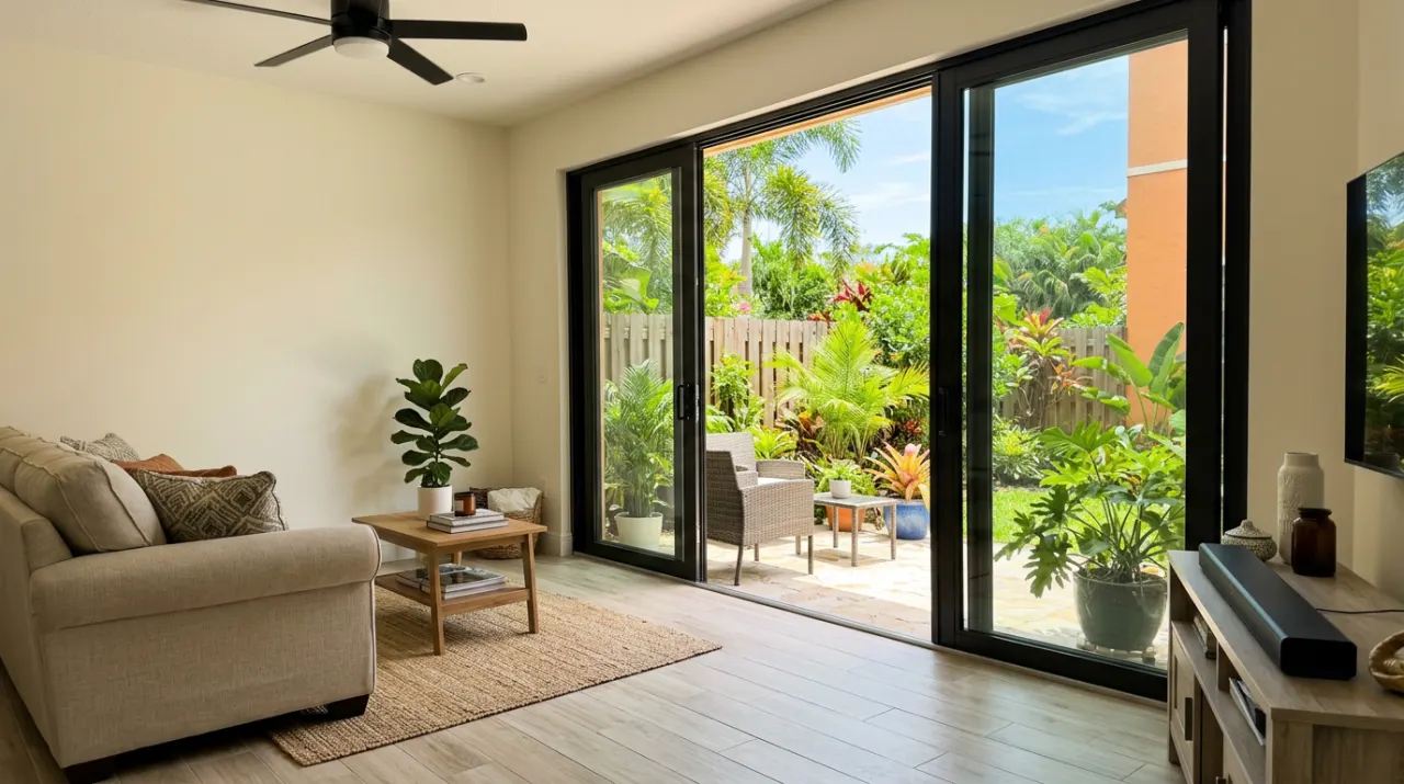 After: new impact sliding glass door