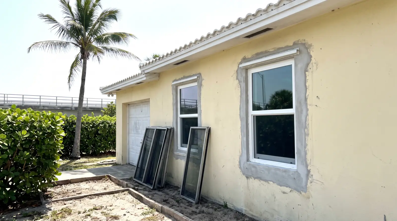 Impact windows being installed on a home in Deerfield Beach, FL