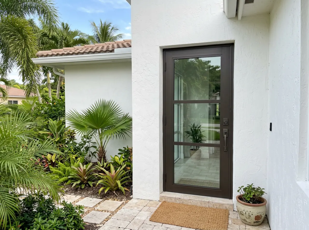 New impact front door on a Miami, FL home