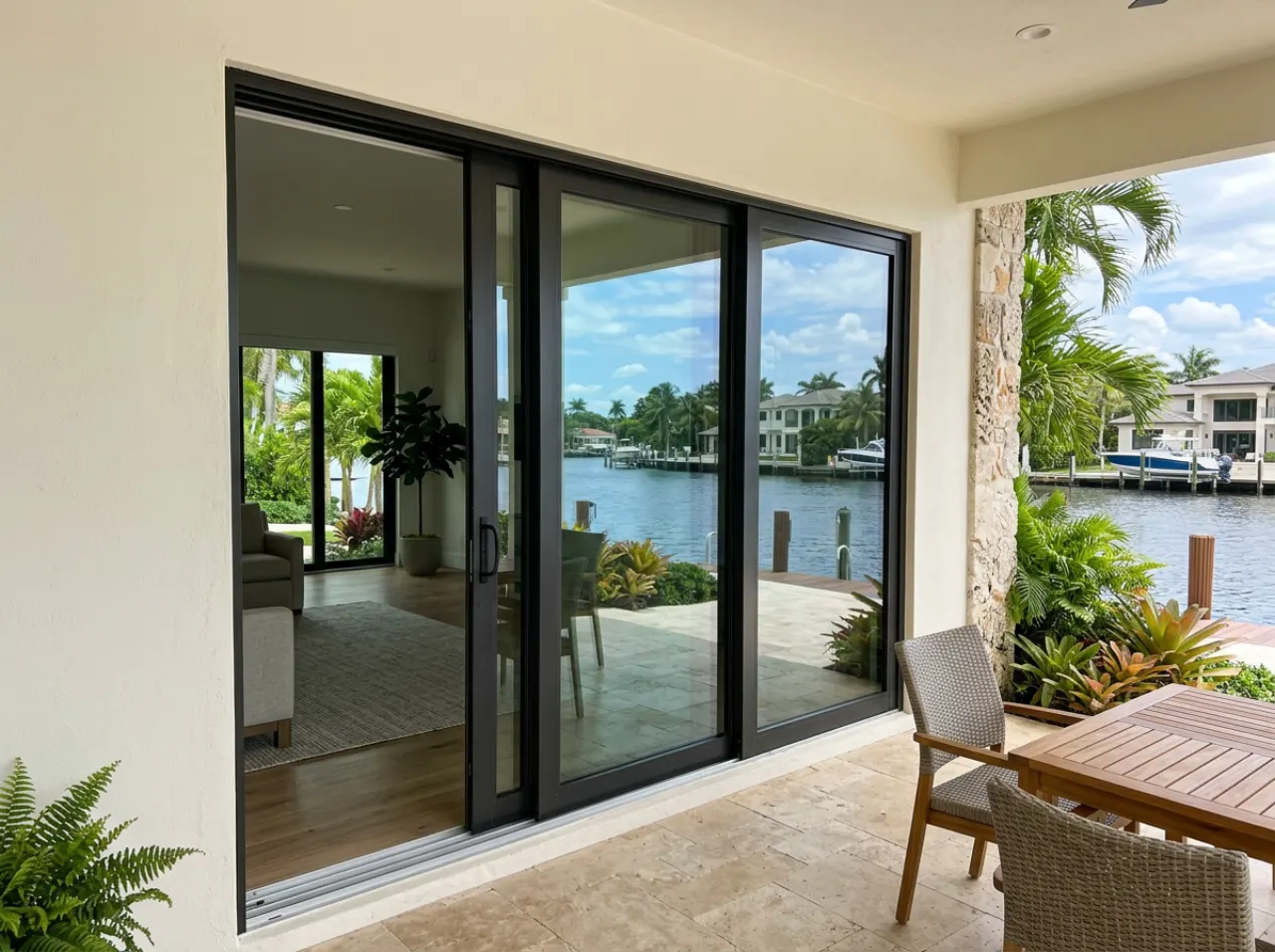 Impact sliding glass door installed in Fort Lauderdale, FL